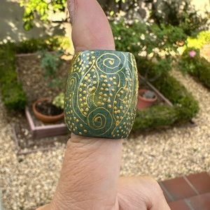 Wooden Hand Painted Ring